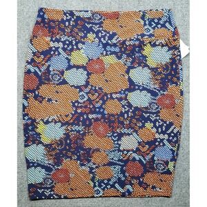 Lularoe Cassie Skirt Womens 3XL Multicolor Pencil Pull On Stretch New